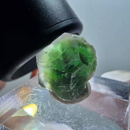 Phantom Fluorit hexagonal Würfel mit Muskovit Erongo, Namibia 13*11*10mm #12059