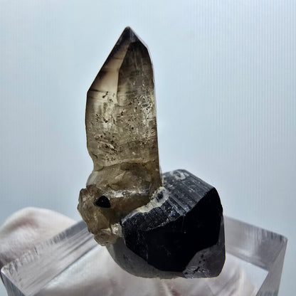 Tourmaline Schörl, opale hyalite, stade de quartz fumé Erongo, Namibie 29*20*15mm #12065 