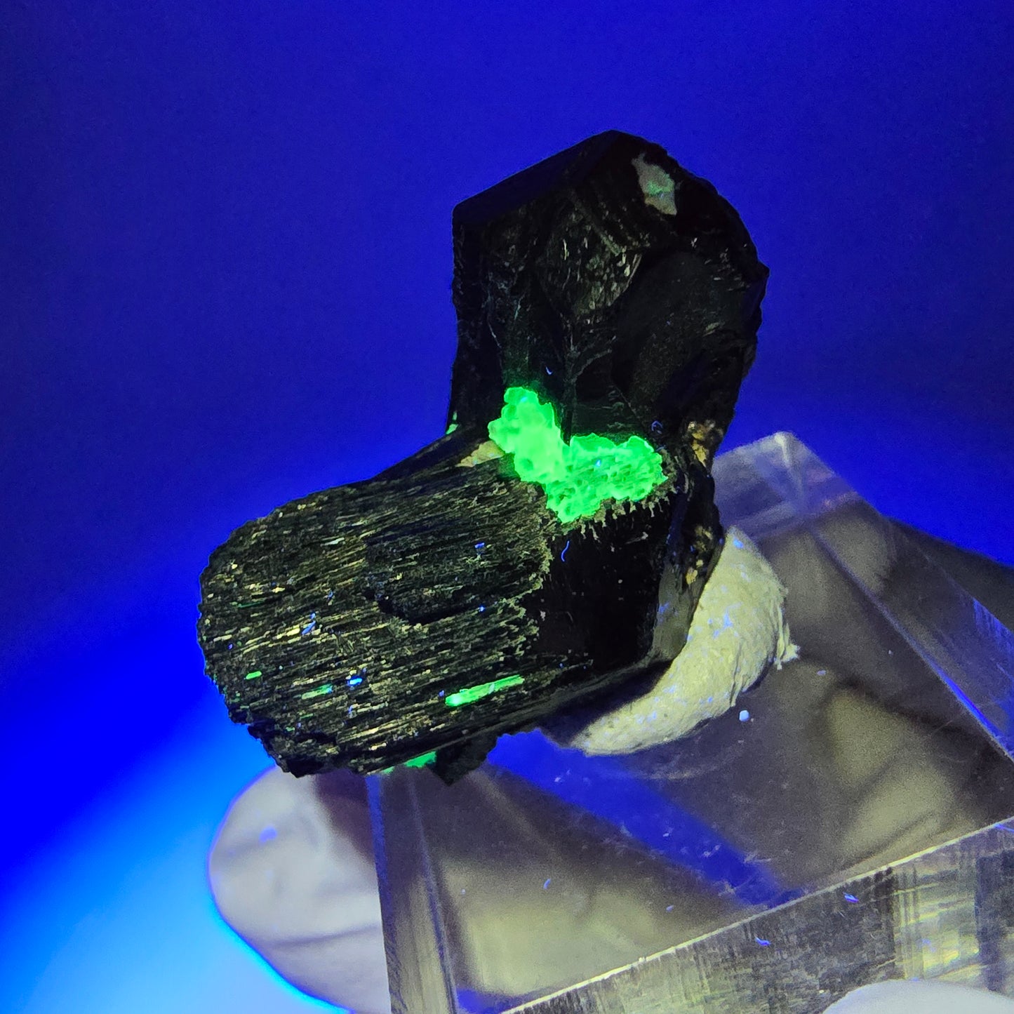 Schörl Tourmaline, Hyalite Opal Stage Erongo, Namibie 30*24*12mm #12068 