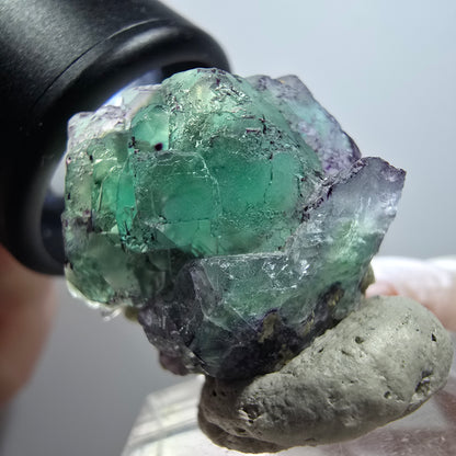 Phantom Fluorite, Schörl Tourmaline, Muscovite Stage Erongo, Namibia 31*26*24mm #12072 