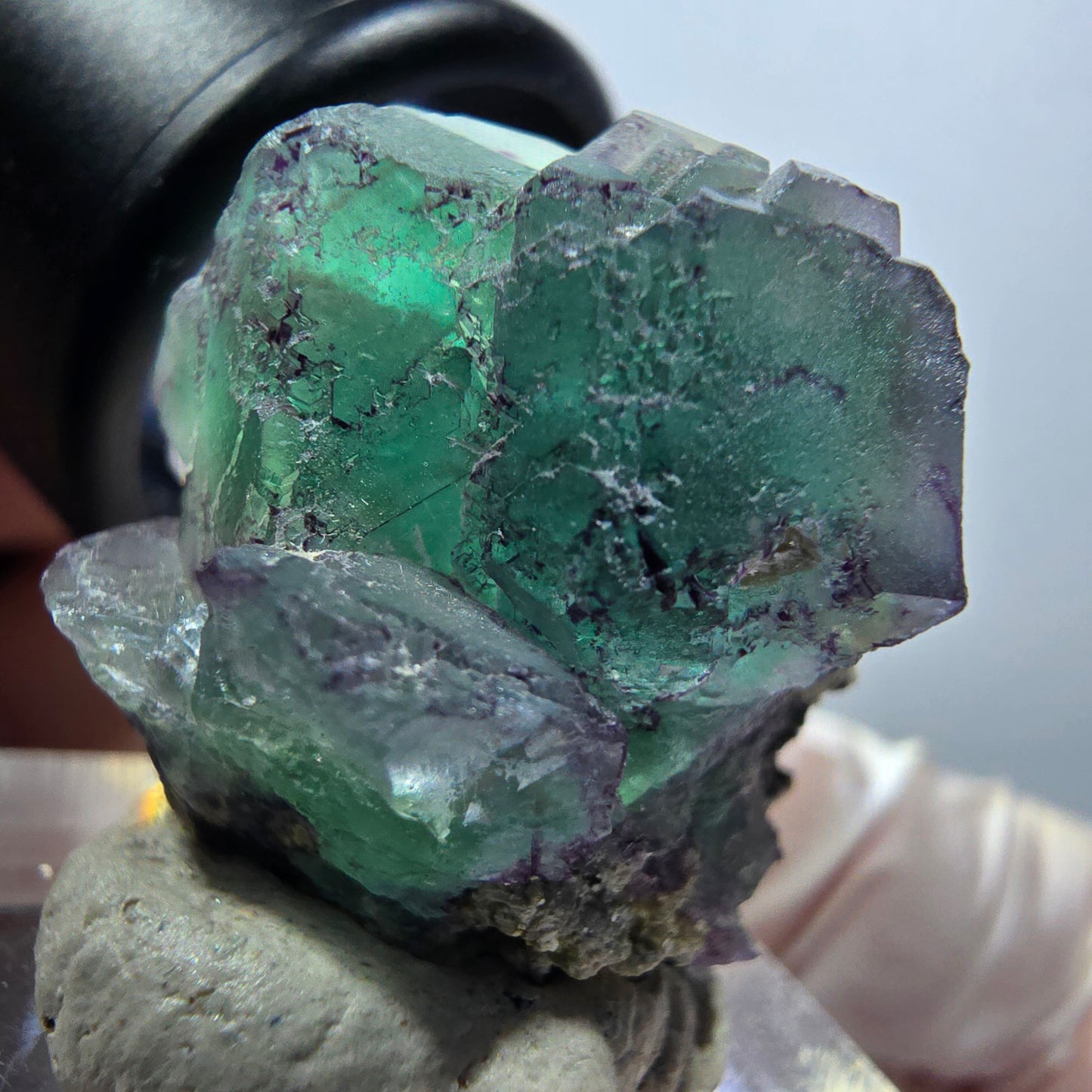 Phantom Fluorite, Schörl Tourmaline, Muscovite Stage Erongo, Namibia 31*26*24mm #12072 