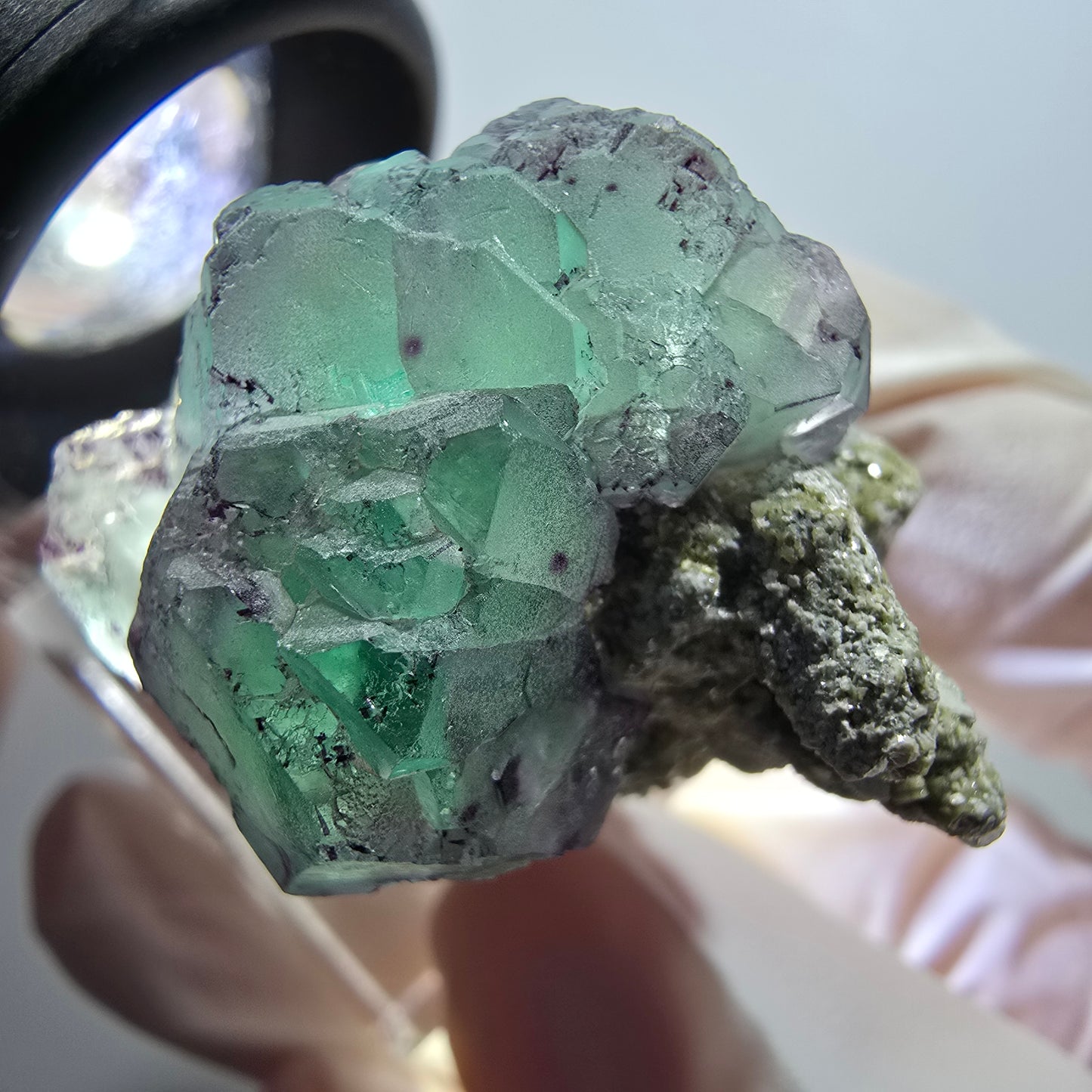 Phantom Fluorite, Schörl Tourmaline, Muscovite Stage Erongo, Namibia 31*26*24mm #12072 