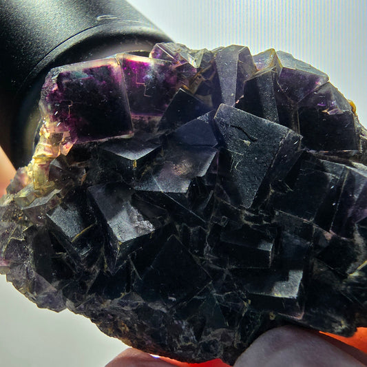 Rare phantom fluorite cube specimen, purple, Okorusu, Namibia, 56*38*17mm #12085 