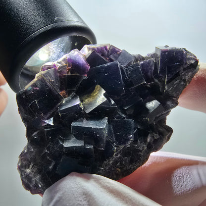 Rare spécimen de cube de fluorite fantôme, violet, Okorusu, Namibie, 56*38*17 mm #12085 