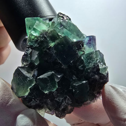 Rare phantom fluorite cube specimen, green-purple, Okorusu, Namibia, 46*41*19mm #12088 