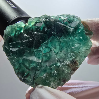 Rare phantom fluorite cube specimen, green, Okorusu, Namibia, 59*47*14mm #12090 