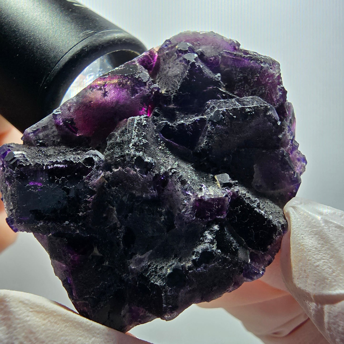 Rare phantom fluorite cube specimen, purple, Okorusu, Namibia, 55*43*14mm #12107 