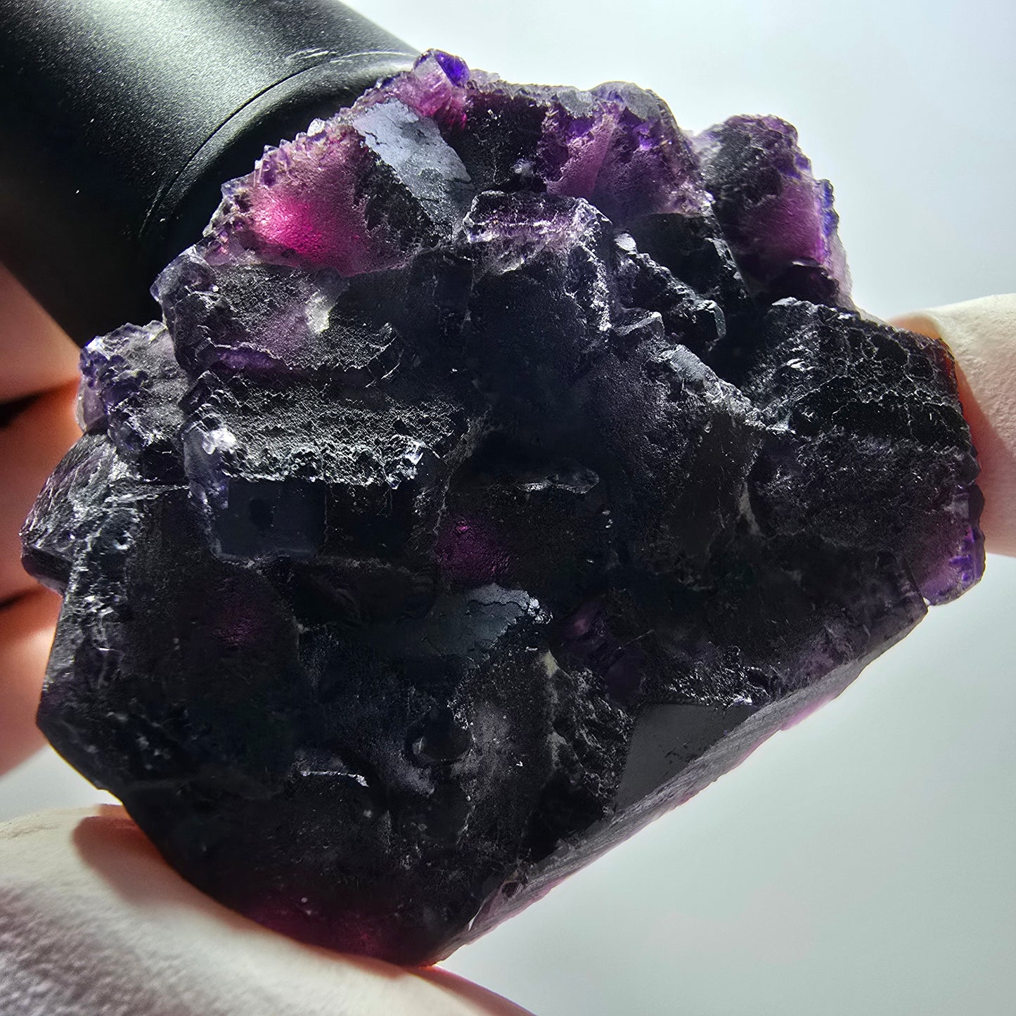 Rare phantom fluorite cube specimen, purple, Okorusu, Namibia, 55*43*14mm #12107 