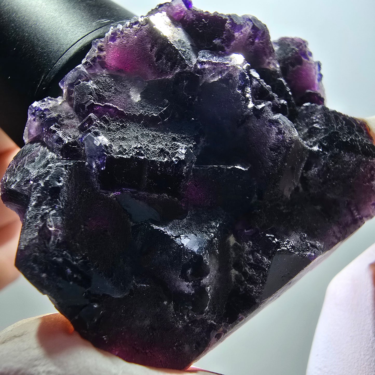 Rare phantom fluorite cube specimen, purple, Okorusu, Namibia, 55*43*14mm #12107 
