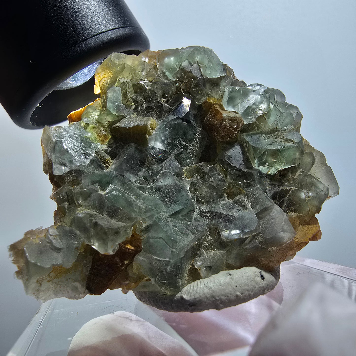 Seltene Phantom Fluorit, Muskovit Formation Erongo, Namibia 49*47*20mm #12115