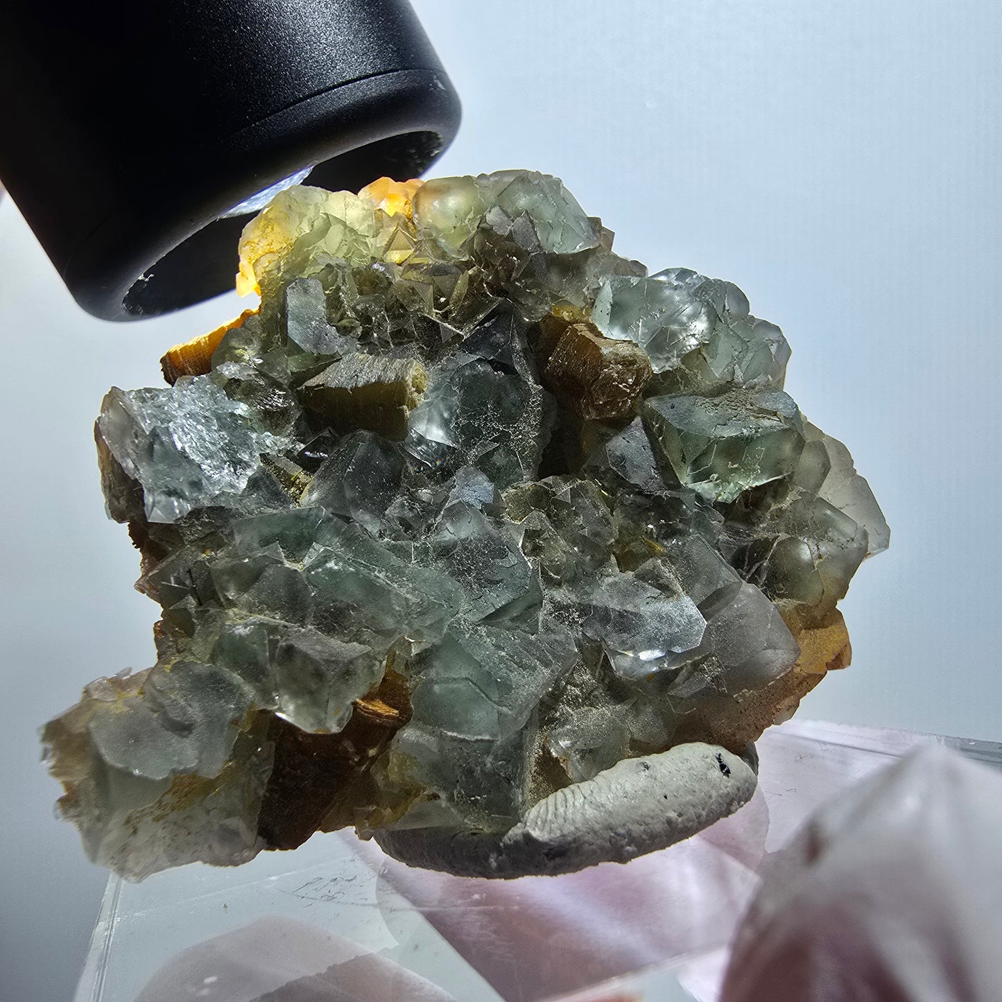 Seltene Phantom Fluorit, Muskovit Formation Erongo, Namibia 49*47*20mm #12115