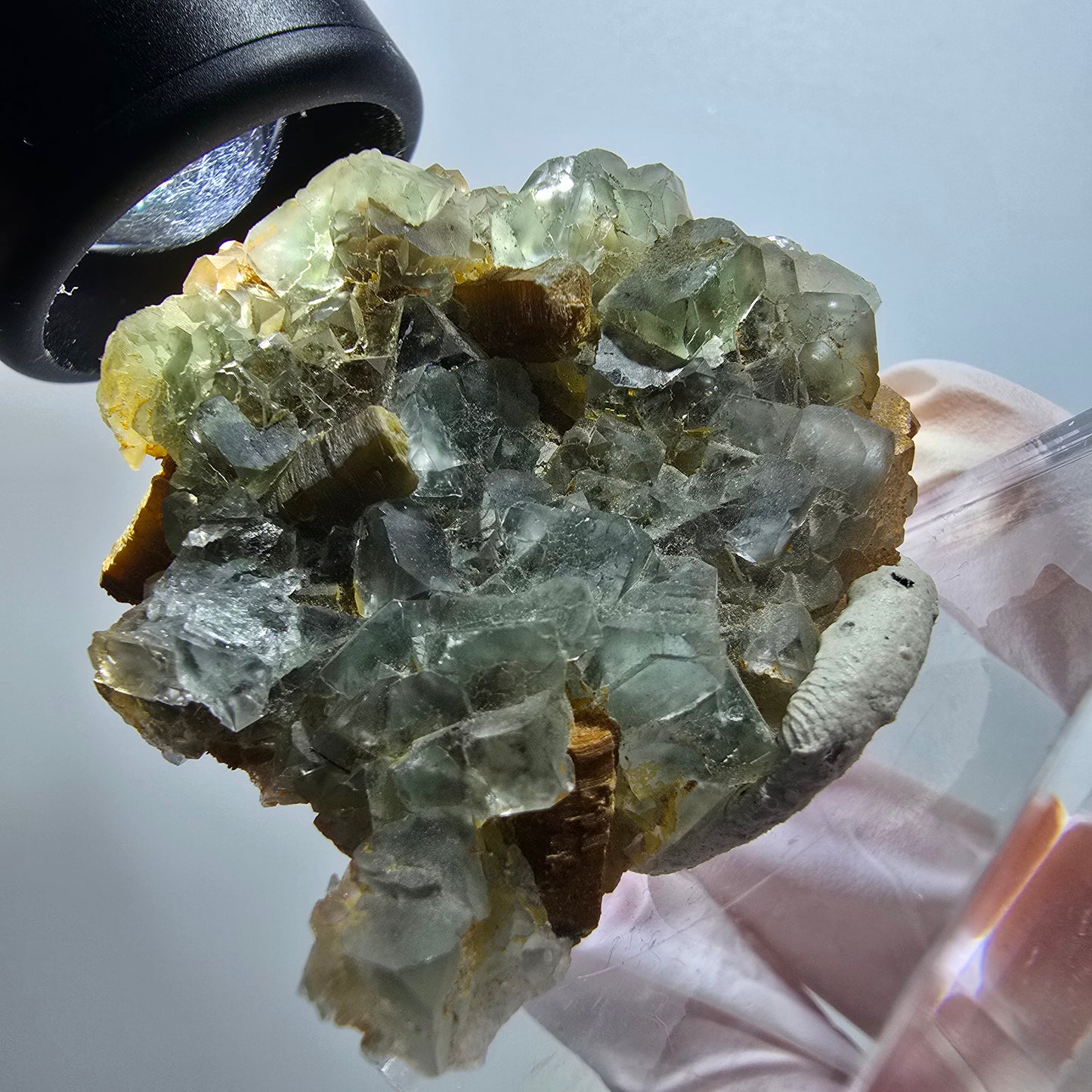 Seltene Phantom Fluorit, Muskovit Formation Erongo, Namibia 49*47*20mm #12115