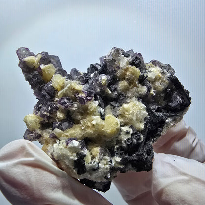 Colorful Phantom Fluorite, Schorl Tourmaline, Muscovite Specimen Erongo, Namibia 54*41*36mm #12126