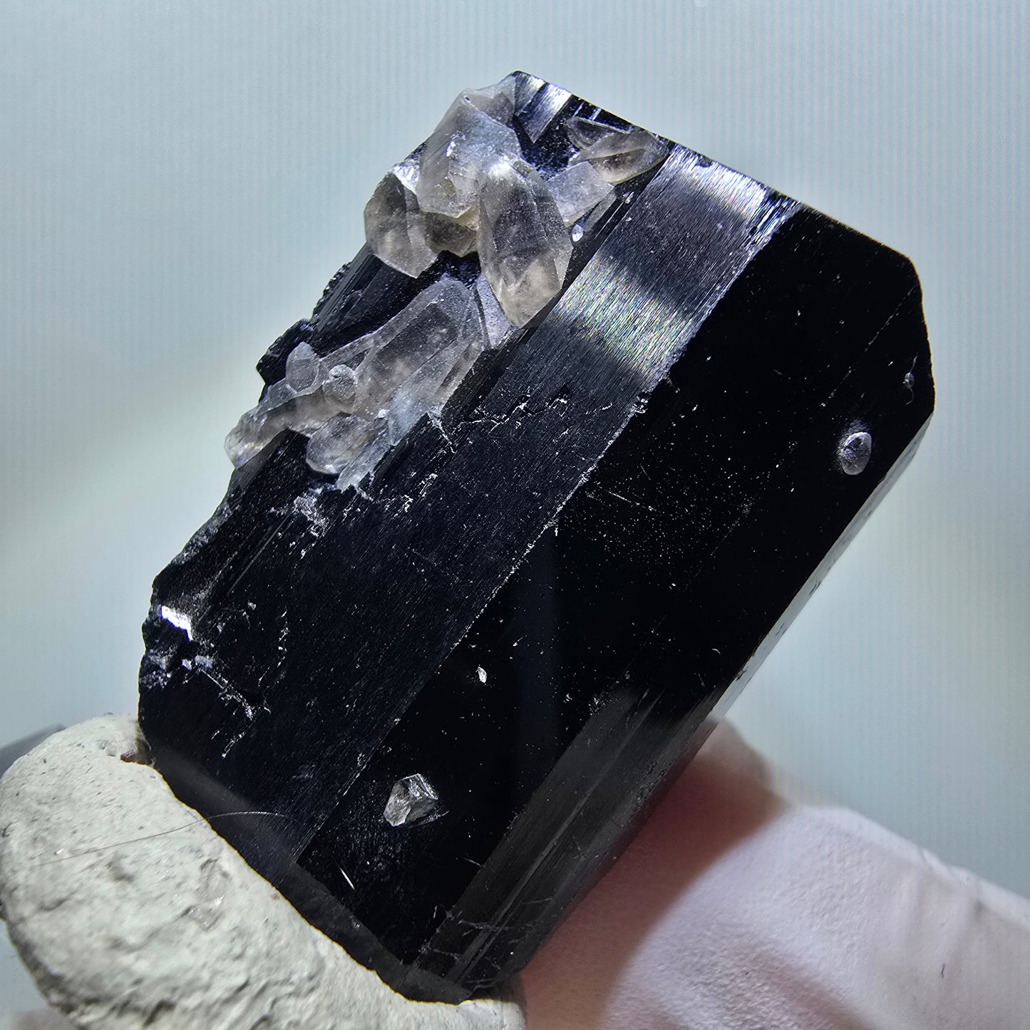 Seltene Schörl Turmalin, Rauchquarz Stufe Erongo, Namibia 47*28*27mm #12127