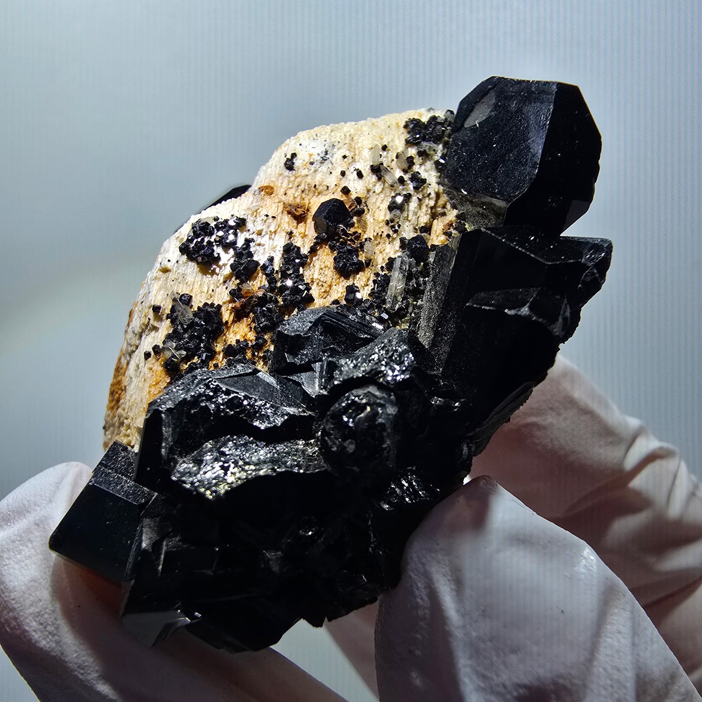 Seltene Schörl Turmalin, Orthoklas Stufe Erongo, Namibia 55*52*23mm #12129
