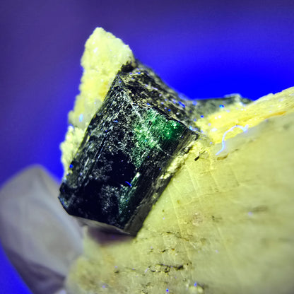 Rare Schorl Tourmaline, Orthoclase, Hyalite Opal Specimen Erongo, Namibia 46*35*25mm #12131