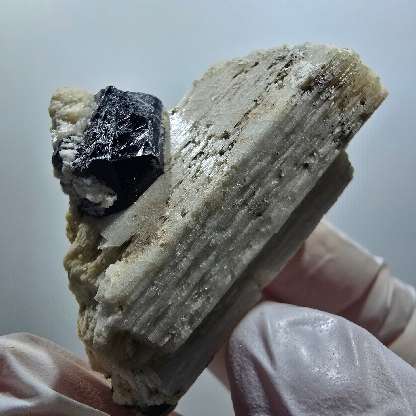 Rare Schorl Tourmaline, Orthoclase, Hyalite Opal Specimen Erongo, Namibia 46*35*25mm #12131