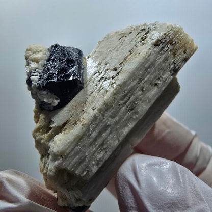 Rare Schorl Tourmaline, Orthoclase, Hyalite Opal Specimen Erongo, Namibia 46*35*25mm #12131