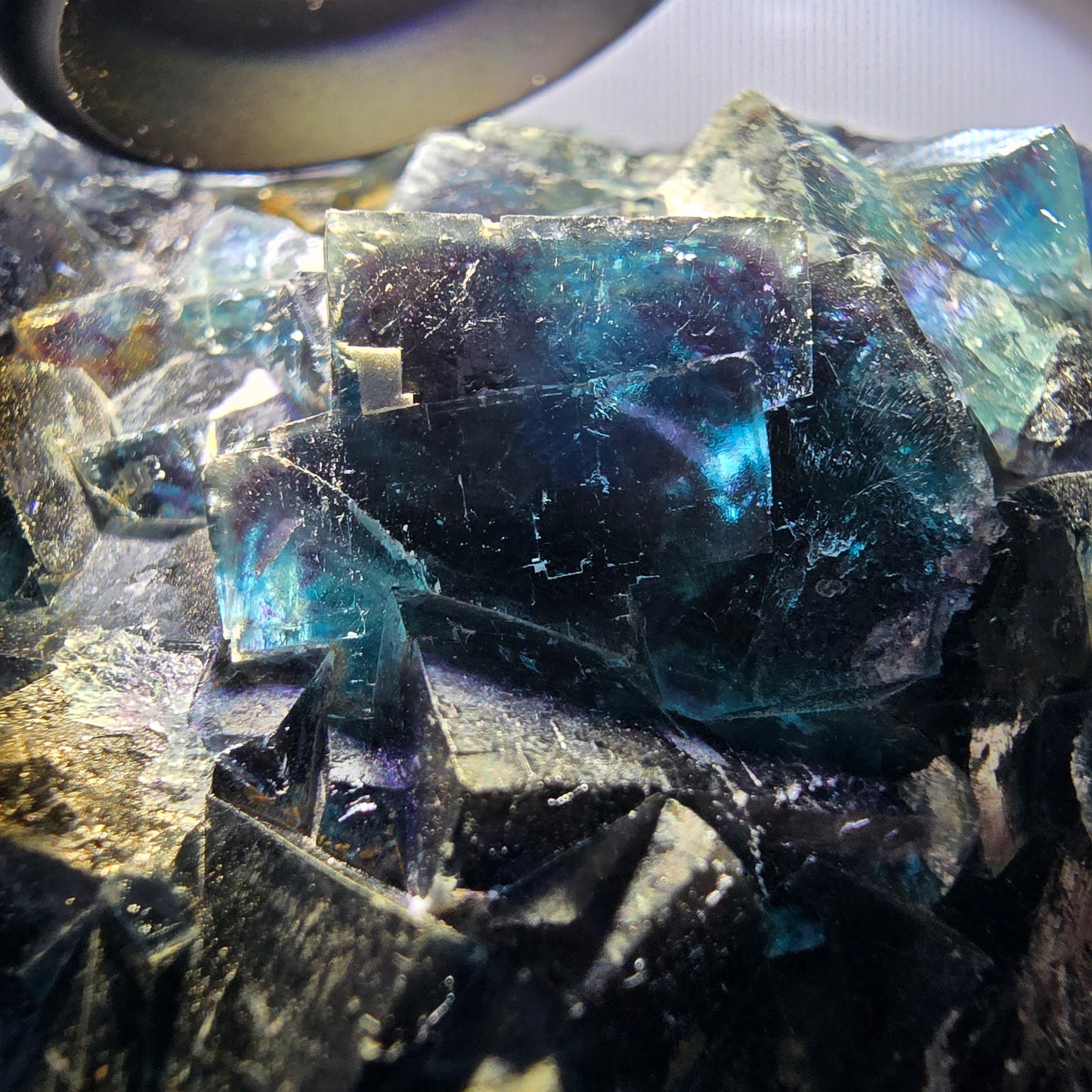 Phantom Fluorite Cube Specimen, blue Butterfly Pocket, Okorusu, Namibia 84*69*26mm 