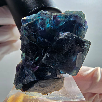 Phantom Fluorit Würfel Stufe, blau Butterfly Pocket, Okorusu, Namibia 46*30*19mm