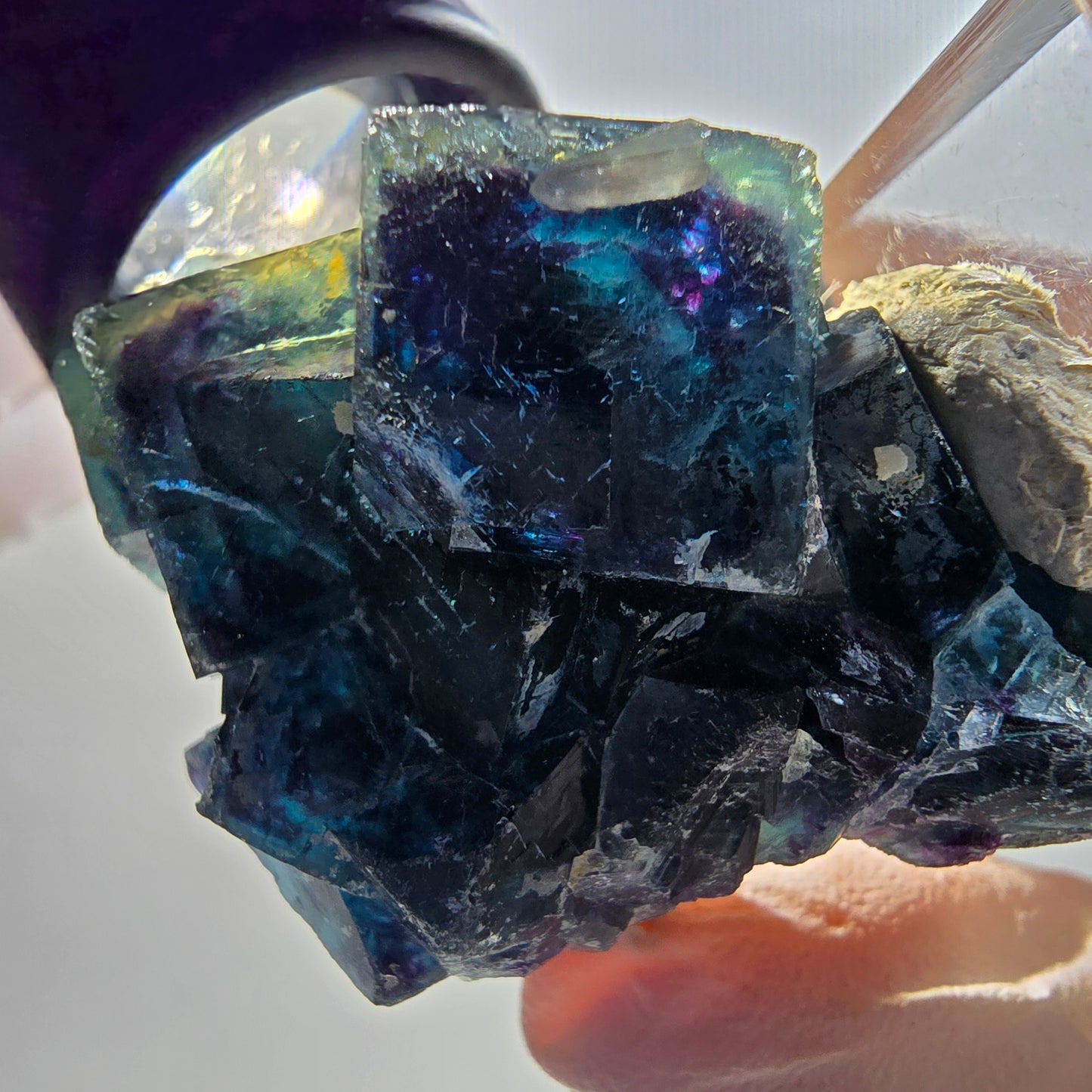 Phantom Fluorit Würfel Stufe, blau Butterfly Pocket, Okorusu, Namibia 46*30*19mm