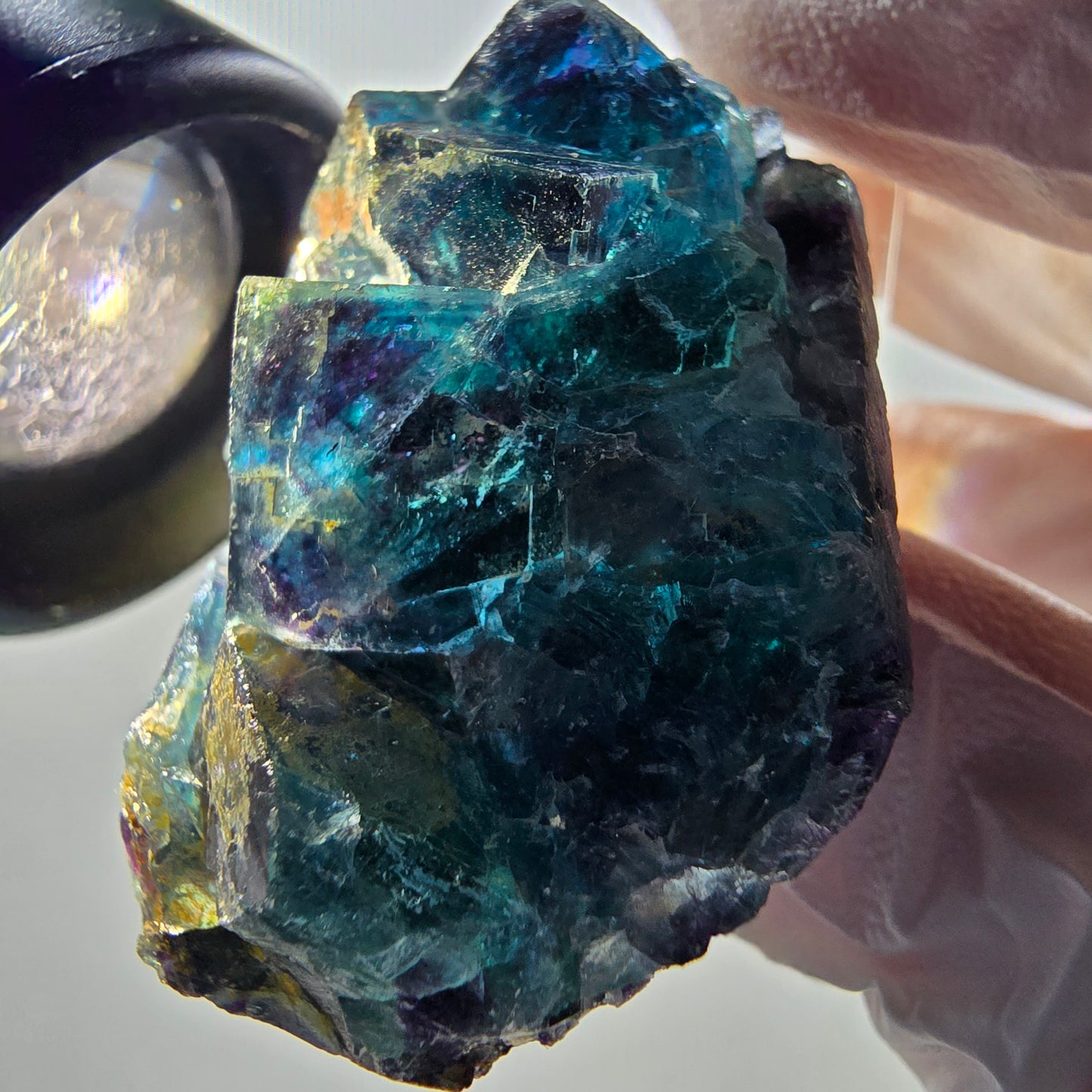 Phantom Fluorit Würfel Stufe, blau Butterfly Pocket, Okorusu, Namibia 45*29*18mm