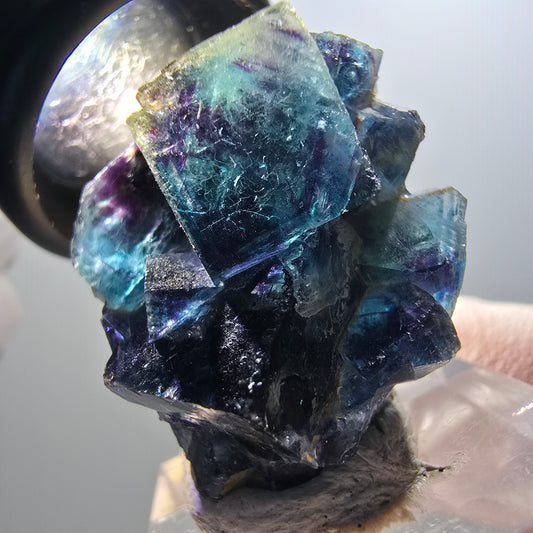 Phantom Fluorite Cube Specimen, blue Butterfly Pocket, Okorusu, Namibia 31*27*18mm 