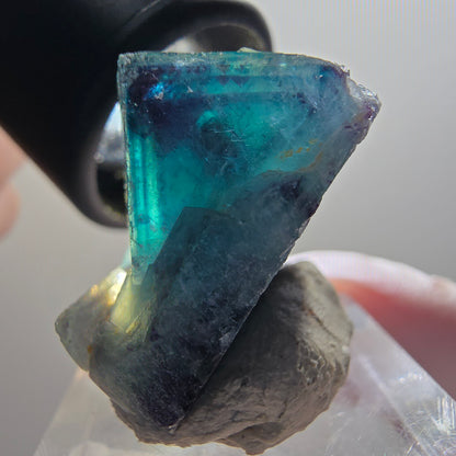 Phantom Fluorit Würfel Stufe, blau Butterfly Pocket, Okorusu, Namibia 29*26*18mm