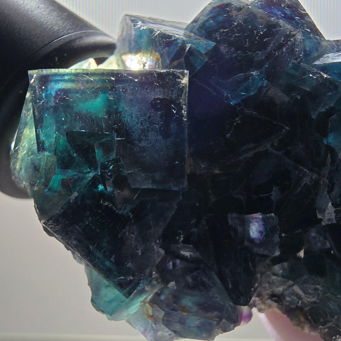 Phantom Fluorite Cube Specimen, blue Butterfly Pocket, Okorusu, Namibia 96*51*30mm 