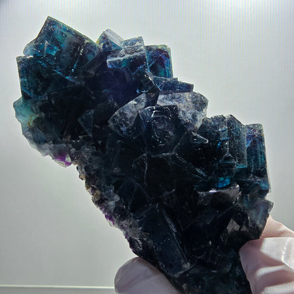 Phantom Fluorite Cube Specimen, blue Butterfly Pocket, Okorusu, Namibia 96*51*30mm 