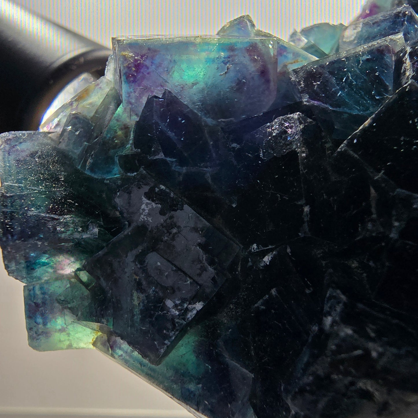 Phantom Fluorite Cube Specimen, blue Butterfly Pocket, Okorusu, Namibia 96*51*30mm 