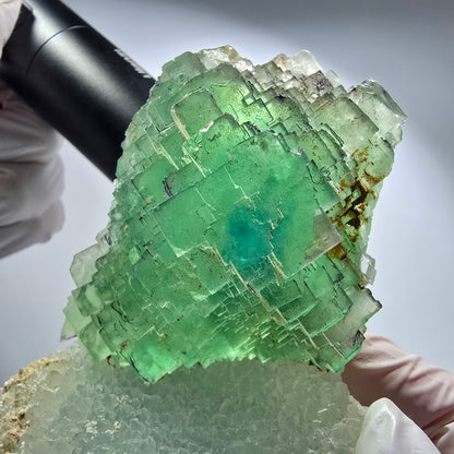 Large phantom fluorite, stepped, quartz specimen Omehane, Brandberg Area, Namibia 115*61*51mm #12170 