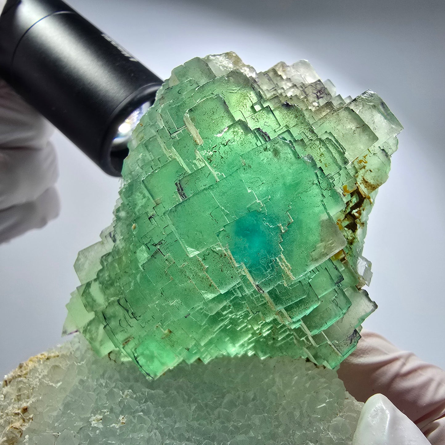 Large phantom fluorite, stepped, quartz specimen Omehane, Brandberg Area, Namibia 115*61*51mm #12170 