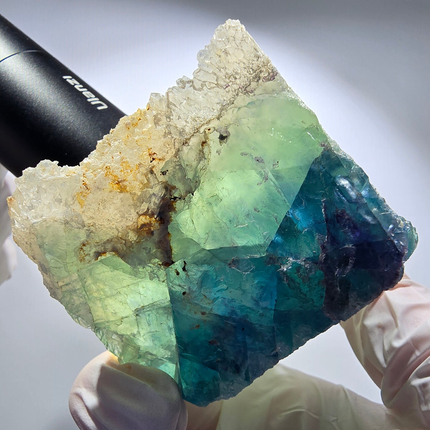 Large phantom fluorite, stepped, quartz specimen Omehane, Brandberg Area, Namibia 115*61*51mm #12170 