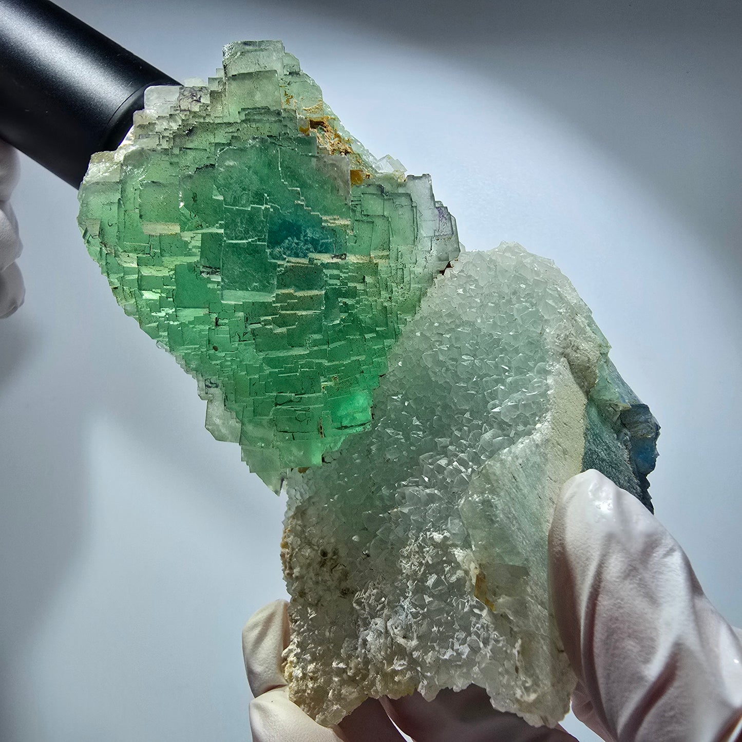 Large phantom fluorite, stepped, quartz specimen Omehane, Brandberg Area, Namibia 115*61*51mm #12170 