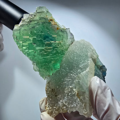 Large phantom fluorite, stepped, quartz specimen Omehane, Brandberg Area, Namibia 115*61*51mm #12170 