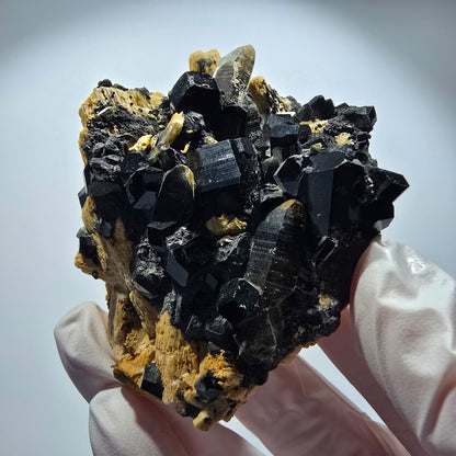 Rare schorl tourmaline, smoky quartz, orthoclase specimen Erongo, Namibia 79*56*36mm #12173 