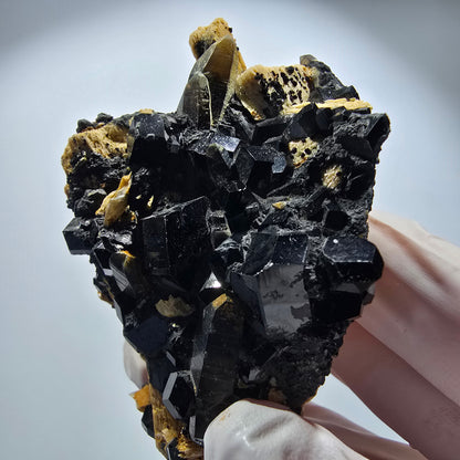 Rare schorl tourmaline, smoky quartz, orthoclase specimen Erongo, Namibia 79*56*36mm #12173 
