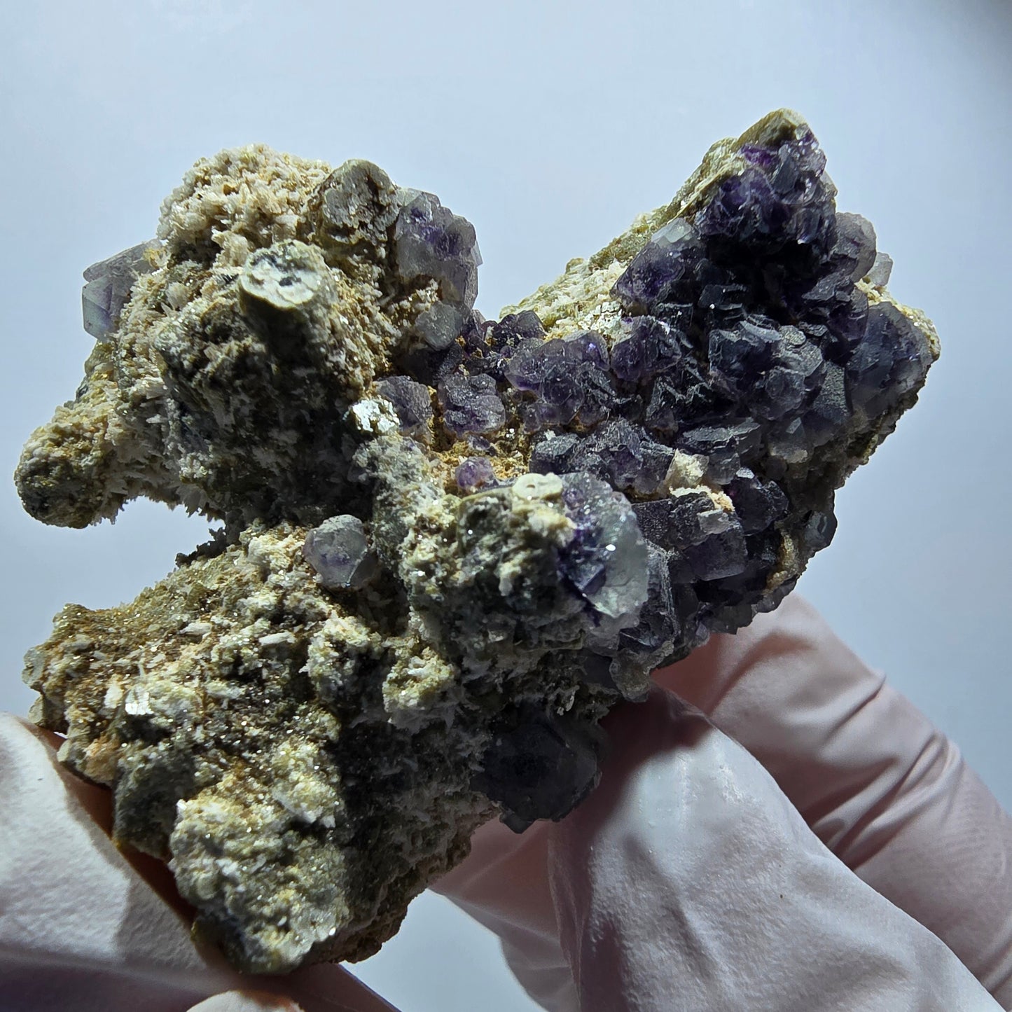 Fluorite, Schörl Tourmaline, Hyalite Opal, Muscovite, Orthoclase Erongo, Namibia 57*48*37mm #12180 
