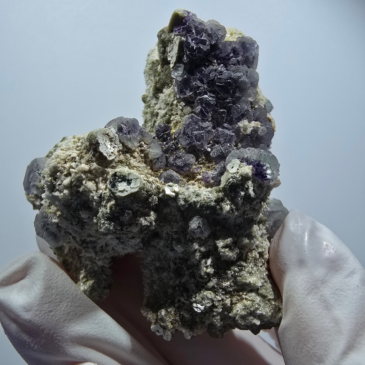 Fluorite, Schörl Tourmaline, Hyalite Opal, Muscovite, Orthoclase Erongo, Namibia 57*48*37mm #12180 