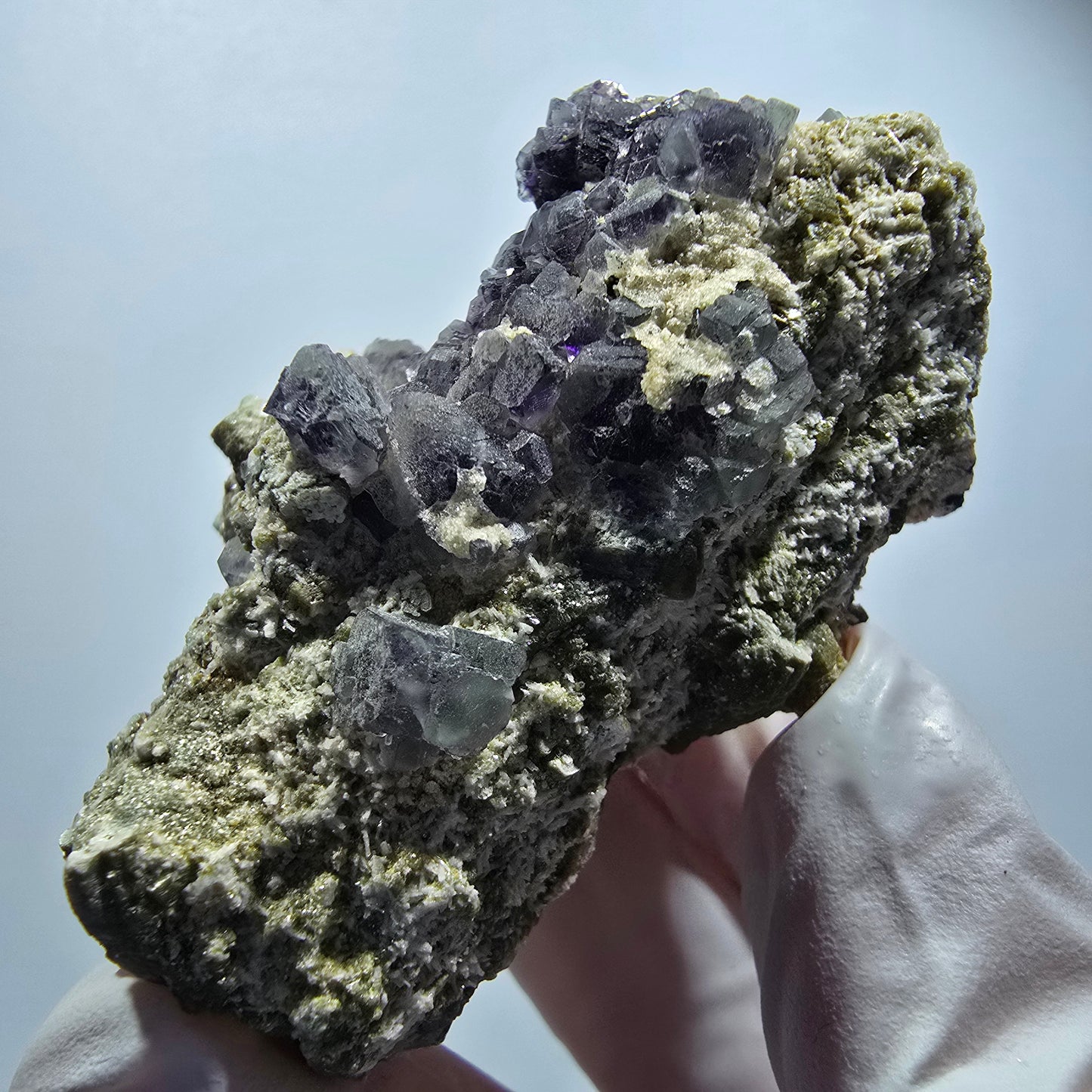 Fluorite, Schörl Tourmaline, Hyalite Opal, Muscovite, Orthoclase Erongo, Namibia 57*48*37mm #12180 