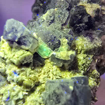 Fluorite, Schörl Tourmaline, Hyalite Opal, Muscovite, Orthoclase Erongo, Namibia 57*48*37mm #12180 