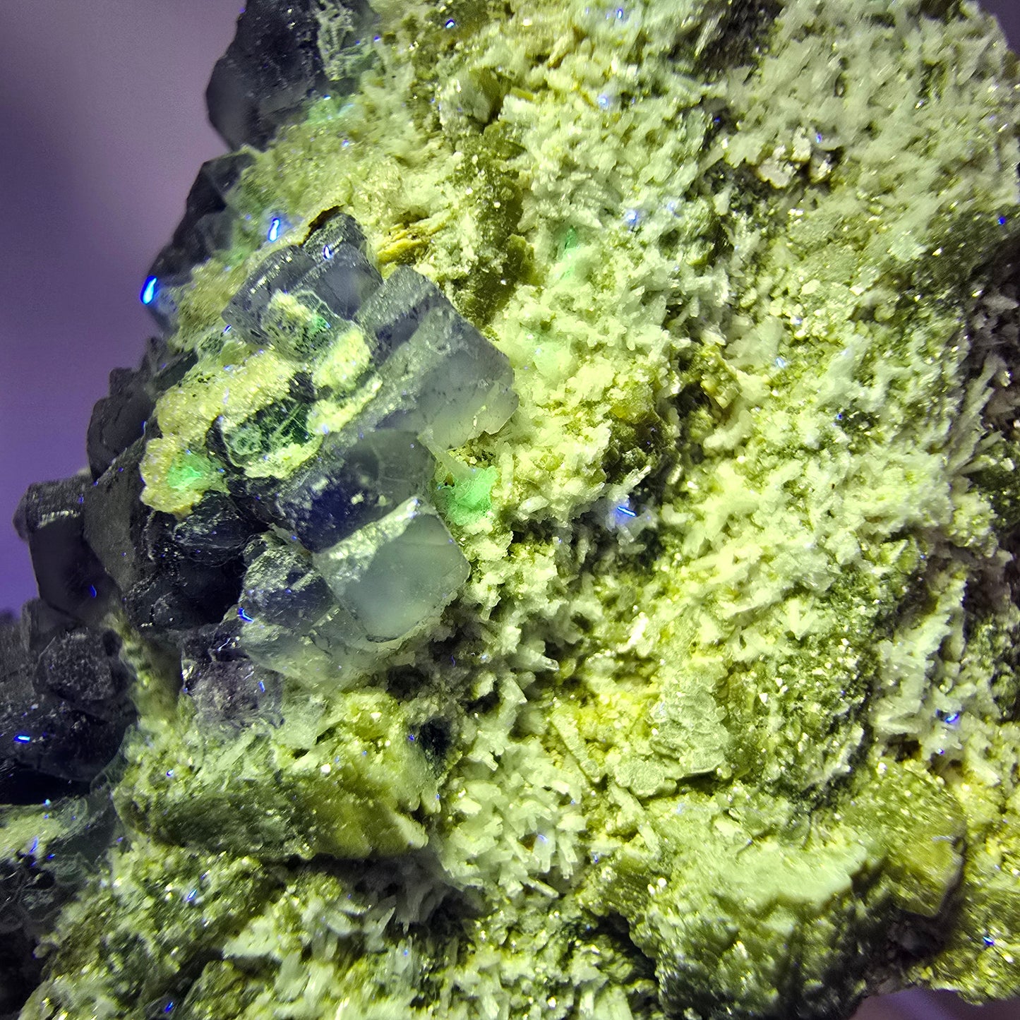 Fluorite, Schörl Tourmaline, Hyalite Opal, Muscovite, Orthoclase Erongo, Namibia 57*48*37mm #12180 