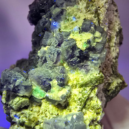Fluorite, Schörl Tourmaline, Hyalite Opal, Muscovite, Orthoclase Erongo, Namibia 57*48*37mm #12180 