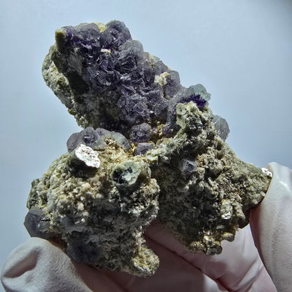 Fluorite, Schörl Tourmaline, Hyalite Opal, Muscovite, Orthoclase Erongo, Namibia 57*48*37mm #12180 