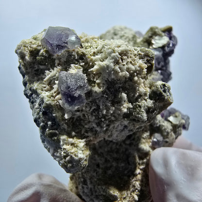 Fluorite, Schörl Tourmaline, Hyalite Opal, Muscovite, Orthoclase Erongo, Namibia 57*48*37mm #12180 