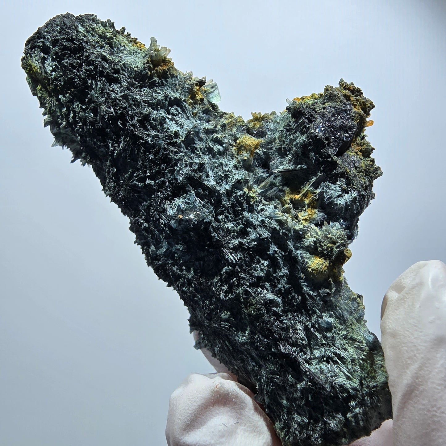 Rare fluorite, schorl tourmaline specimen, green-blue, Erongo, Namibia, 75*37*37mm #12181 