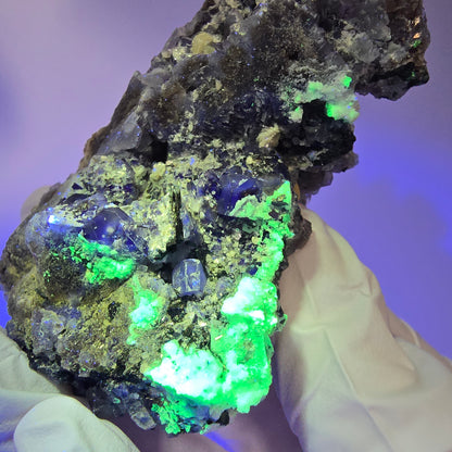 Phantom Fluorite, Schörl Tourmaline, Muscovite, Hyalite Stage Erongo, Namibia 67*49*35mm #12186 