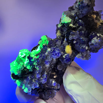 Phantom Fluorite, Schörl Tourmaline, Muscovite, Hyalite Stage Erongo, Namibia 67*49*35mm #12186 