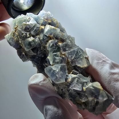 Rare cube de fluorite fantôme, spécimen d'orthose, Erongo, Namibie, 77*39*23 mm, n° 12194 